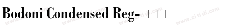 Bodoni Condensed Reg字体转换